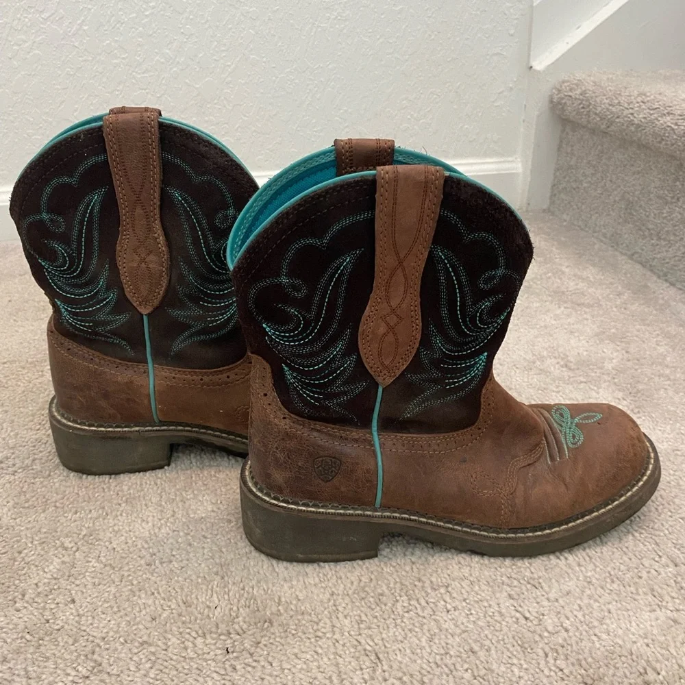 Ariat Fat Baby Heritage Dapper Western Cowboy Boots 10016238 Sz 9 - Picture 3 of 8